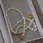 Fresh Water Pearl Necklace, Pearl Choker, Pearl Necklace White Photo 1