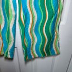 Mango  Woman Medium M Colorful Wave Print Viscose Blend Wide Leg Pants artsy boho Photo 2