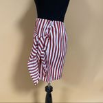 Wild Honey  Red White Candy Striped Wrap Mini Skirt Beach Cover Up Size M NWOT Photo 8