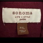 Sonoma  Sweater Womens PXL Cardigan Red Cotton Blend Collared Long Sleeve solid Photo 1