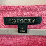 For Cynthia  Lagenlook Linen Blend Pink Asymmetric Top Small Photo 1