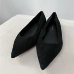 Good American Pointed Toe Suede Statement Flats in Black Size 7 Photo 3
