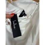 Lulus NWT  Modern Adoration White Satin Backless Lace-Up Maxi Dress Bridal Size S Photo 7