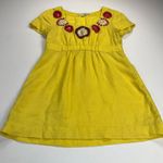 Boden Sunny Yellow Linen Beaded Jeweled Short Sleeve Tunic Top Ruched Size 6 Photo 13