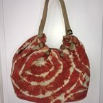 Michael Kors  Canvas Tie Dye Red and Cream Tote EUC Photo 1