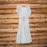 Mac Duggal  94128 Green Embellished Bow Flutter Sleeve A Line Midi Dress Photo 6