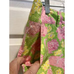 Lilly Pulitzer Vintage Lily Pulitzer White Label Cropped Pants Lions Women’s Size 10 Pink Green Photo 2