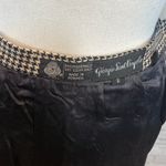 Houndstooth GIORGIO SANT.ANGELO 100% Wool Black & White  Circle Skirt-6 Photo 4