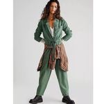 Free People  Grunge 90s Quinn Constructed Coveralls Jumpsuit Army Green Medium Photo 8