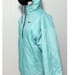 Nike Women's Vintage Half Zip Reversible Hooded Windbreaker Jacket Blue Medium Photo 9