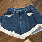 Cider  Wide Leg Denim Shorts Photo 6