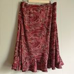 Avenue Vintage 90s Paisley Tulip Skirt 26/28 Red Photo 1
