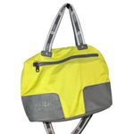 Bzees Neon Yellow Gray Duffel Tote Bag Travel Gym Shoulder Bag with Strap Photo 3