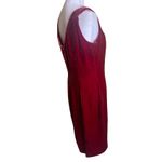 Spiegel Vintage Burgundy Silk Blend Velvet Sheath Dress Size 10 Red Photo 5