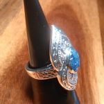 Indian Artistry Tanzanite Sterling Silver Carved Filigree Ring (Size 6) Photo 10