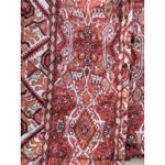 Rachel Zoe  Blouse Button-Up Cropped Aztec Top 100% Linen Red Orange Size M Photo 5