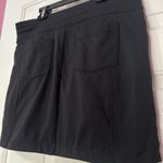 Athleta  Metro Skort Black Zip Pockets 212468 Athletic Skirt Sz M Stretch Comfort Photo 5