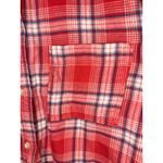 Hollister  Red Plaid Long-sleeved Button-Down Shirt Medium Photo 5