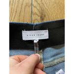 Risen Jeans Dark High Rise Straight Leg Size Medium Modern Preppy Designer City Blue Photo 2