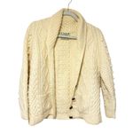 Aran Woollen Mills Merino Wool Cream Cable Knit Chunky Sweater Size XL Photo 0