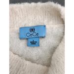  CeCe Eyelash White ShortSleeve CrewNeck Sweater Large Winter Ski lodge Photo 3