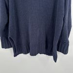 Aerie Sweater Womens Medium Blue Cowl Neck Pullover Chunky Knit Photo 2