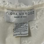 Flora Nikrooz  Vintage Women’s Size M White Chiffon Embroidered Long Gown Robe Photo 10