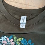 Just Hoods Olive Green Floral “Nanny” Sweatshirt Size XL Photo 2