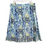 JM Collection  Skirt Womens XXL Blue Ikat Abstract Print A Line Vibrant Boho Chic Photo 3