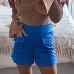 Gianni Bini Blue Shorts With Button Detailing  Photo 0