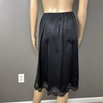 Vintage Body Lites For JCPenney Half Slip Skirt Black Size Small Wide Lace Slit Photo 4
