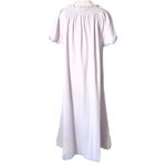 Lake Pajamas Patio Midi Dress in Pale Pink with Blue Scalloped Trim Size Large Photo 4