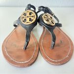 Tory Burch  Black Leather Thong Sandals Women's Size 9.5 Photo 3