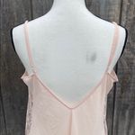 Vintage Chic Pink Chemise with Delicate Cross Over Lace Accents Sheer V Back Size 1X Photo 6