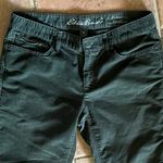 Eddie Bauer womens relaxed boyfriend raw hem fringe midnrise green corduroy 6 Photo 10