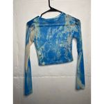 Urban Outfitters NEW Martin Across  Sheer Cropped Top Size XS/S Blue Photo 3