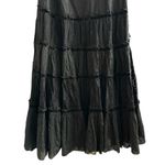 Bebe Vintage Tiered Maxi Skirt Velvet Lace Eyelet WhimsiGoth Boho Romantic OS Photo 2