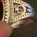 S925 silver natural obsidian ring size 9 Photo 6