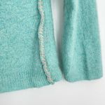 Free People  Womens Teal Beaded Embellished Long Sleeve Wool Cardigan Extra Small Photo 5
