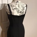 Sunny Choi Vintage Y2k Pencil Fit Bodice Slit Split Formal Evening Prom Whimsgoth Rave Plain Elegant Black Size 8 Photo 3