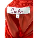 Parker  One Shoulder Cayenne Dress Size Medium Orange Coral Beach Cruise Vacation Photo 3