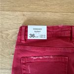 ZARA  - Damaged Skinny Jeans in Red Photo 3