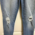 SO  Jeans Womens Size 0 Long 24 W Super High Rise‎ Jegging Blue Ripped Distressed Photo 4