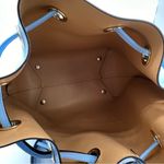 Henri Bendel Thompson Bucket Bag Periwinkle Blue Leather Shoulder Strap Charm Photo 9