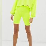Bershka Asos collab  x PANTONE legging biker shorts in neon yellow Photo 1