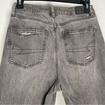 American Eagle  Grey Mom Jeans High Rise Ripped Distressed Minimal Grunge Indie 2 Photo 5