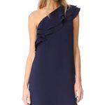Shoshanna New! Women's Ruffled One-Shoulder Bond Dress Navy Blue Size 12 Photo 1