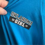 Southern Y’all pacific end zone Oklahoma girl tee size XL Blue Photo 1