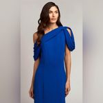 Tadashi Shoji Asymmetrically Pleated Formal Gown, Mystic Blue, Size XL EXCELLENT Photo 1