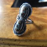 Natural Royston Blue Horizon Turquoise Sterling Silver Horseshoe Ring Size 9 Photo 7